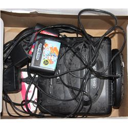 BOX WITH SEGA GENESIS INCLUDING TWO GAME CARTS,