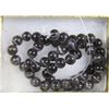 Image 1 : #29-BLACK MEXICAN 8mm OPAL NECKLACE - 15"