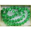 Image 1 : #27-GREEN MEXICAN 8mm OPAL NECKLACE - 15"