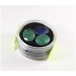 #13-NATURAL ENHANCED EMERALD & SAPPHIRE GEMSTONES