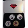 Image 1 : LOT OF 4 SUPERMAN TOKEN COINS IN COLLECTOR TIN