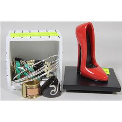 STILLETTO JEWELLERY BOX WITH CONTENTS