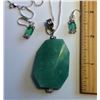 Image 1 : TWISTED CELADON PENDANT & EARRINGS SET