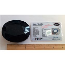 1870 CT NATURAL OVAL BLUE SAPPHIRE & COA