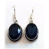 Image 1 : BLUE SAPPHIRE CRYSTAL EARRINGS SET IN .925