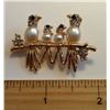 Image 1 : GOLD TONE BIRDS ON A BRANCH BROOCH