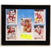 Image 1 : SET OF 5 DETROIT RED WINGS HOCKEY CARDS IN BLACK