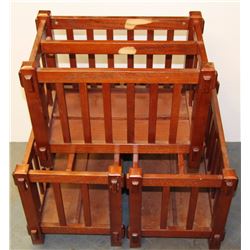 LOT OF 3 MAGAZINE/NEWSPAPER HOLDERS