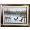 Image 1 : PAINTING OF GEESE ON CANVAS 21"X18"