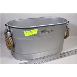 RUSSET AND SILVER ICE BUCKET