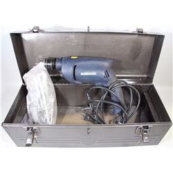 MASTERCRAFT 1/2" DRILL WITH STEEL & WOOD BITS IN