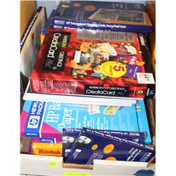 BOX OF OFFICE SUPPLIES