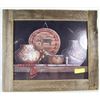 Image 1 : LARGE NATIVE PICTURE IN WOOD FRAME
