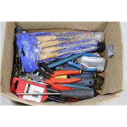 BOX OF ASSORTED TOOLS