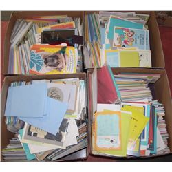 #7) 4 FLATS OF ASSORTED GREETING CARDS