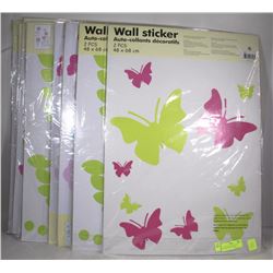 #33)12 LARGE SHEETS OF WALL STICKERS WITH FLOWERS