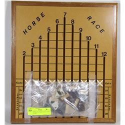 HANDCRAFTED HORSE RACE TABLE TOP GAME.