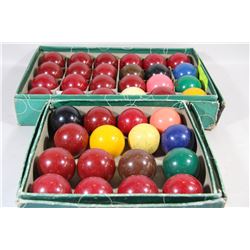 SNOOKER BALL SET WITH 16 SPARE BALLS