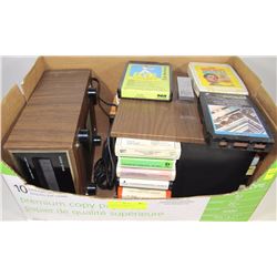 8 TRACK PLAYER WITH 20+ 8-TRACKS & STAND