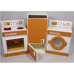 FLAT OF BATTERY OPERATED RANGE,FRIDGE AND SUPER