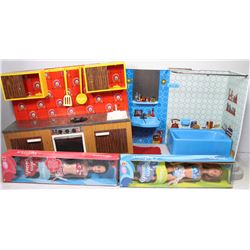 VINTAGE BARBIES MIDGE TERESA  AND STEFFI LOVE WITH