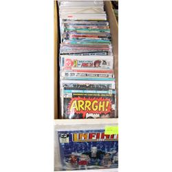 LARGE BOX OF ASSORTED COMICS APPROX 150  INCLUDING