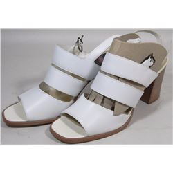 BRAND NEW TRANSIT LEATHER WHITE SANDLES  SIZE 7.5