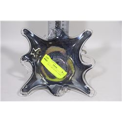 ROYAL BLUE ART GLASS CANDY DISH