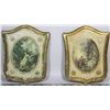 Image 1 : SET OF 2 VINTAGE ITALY MADE WOODEN PHOTOS 6"WX8"H