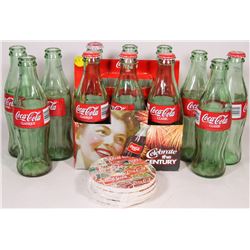 COLLECTION OF CLASSIC COCA-COLA BOTTLES & CERAMIC