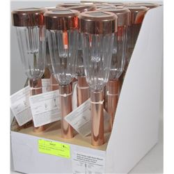 CASE OF 12 COPPER COLOURED SOLAR LIGHTS