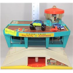 1972 FISHER-PRICE AIRPORT WITH OTHER TOYS