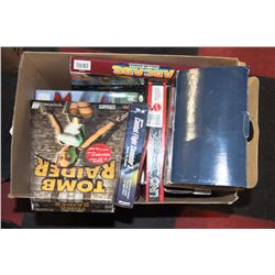 BOX OF PC GAMES, SUPER SKILL PUZZLES, ETC.