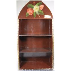 LARGE VINTAGE FLORAL SHELF 15"X8.25"X29.5"