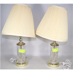 PAIR OF VINTAGE PINWHEEL CRYSTAL TABLE LAMPS