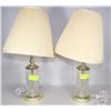 Image 1 : PAIR OF VINTAGE PINWHEEL CRYSTAL TABLE LAMPS
