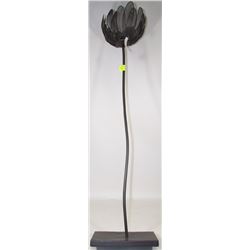 NEW BLACK METAL FLOOR CANDLE HOLDER 37.5" TALL