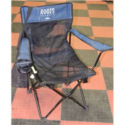 ROOTS FOLD UPCAMPING CHAIR IN BAG WITH CUP HOLDERS