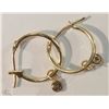 Image 1 : #6-14K YELLOW GOLD DIAMOND HOOP EARRINGS