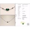 Image 1 : #36-14K W.GOLD EMERALD&DIAMOND NECKLACE W/COA