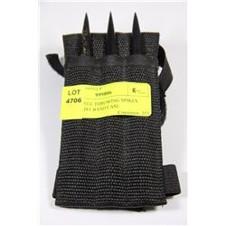 NINJA STYLE THROWING SPIKES WITH WRIST BAND CASE