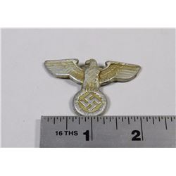 GERMAN NAZI HAT EAGLE PIN MARKED "A"