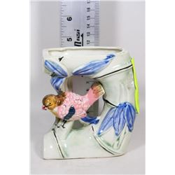 HAND PAINTED STAFFORDSHIRE VASE