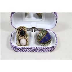 LOT OF 2 BOHEMIAN STLYE KNUCKLE RINGS