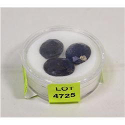 #4-NATURAL ENHANCED SAPPHIRE GEMSTONE - 3-PIECES