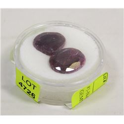 #1-NATURAL ENHANCED RUBY GEMSTONE - 2-PIECES 46CT