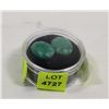 Image 1 : #8-NATURAL ENHANCED EMERALD GEMSTONE - 2-PIECES