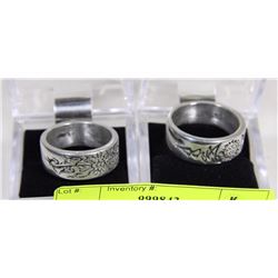 LOT OF 2 CELTIC STYLE RINGS