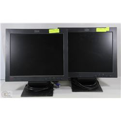 2 IBM THINK VISION 17" LCD MONITORS