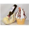 Image 1 : PUPPY WINE BOTTLE HOLDER AND ICE CREAM CONE